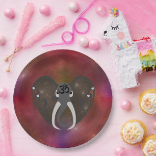 Assiettes En Carton Ecouter les éléphants au Cosmos
