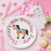 Assiettes En Carton Écoutez Ye Blonde mignon Cheval Chevalier (Fête)