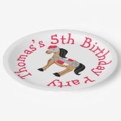 Assiettes En Carton Écoutez Ye Blonde mignon Cheval Chevalier (Angle)