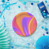 Assiettes En Carton Écran de couleur brillant (Fête)