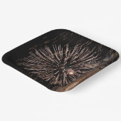 Assiettes En Carton Écran Fireworks Sur Ciel Noir (Angulaire)