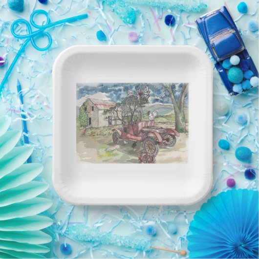 Assiettes En Carton Écratère de poulet (Fête)