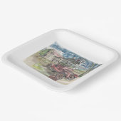 Assiettes En Carton Écratère de poulet (Angulaire)