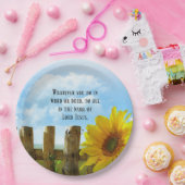 Assiettes En Carton Écriture, Colossiens 3:17 (Fête)