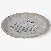 Assiettes En Carton Écriture d'amour (Angle)