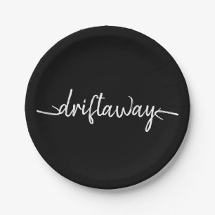 Assiettes En Carton écriture du script nautique DRIFT AWAY