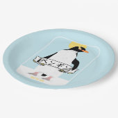 Assiettes En Carton Écriture en pingouin japonais qui lit pingouin (Angle)