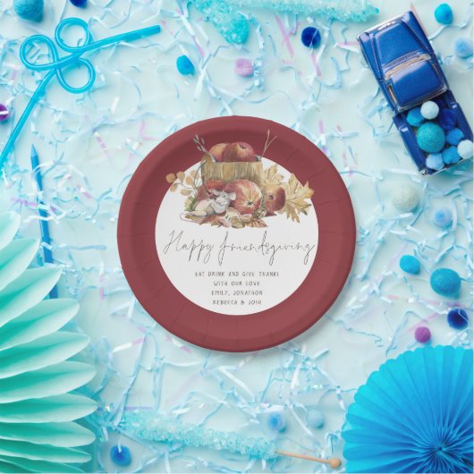 Assiettes En Carton Écriture manuscrite mignonne Souris Script Happy F (Fête)