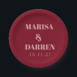 Assiettes En Carton Écriture manuscrite Script Rouge Rose Mariage pers<br><div class="desc">Servez vos invités dans le style avec ces plaques de papier mariage personnalisées avec élégant script d'écriture manuscrite en rouge romantique et rose. Parfaites pour les réceptions de mariage, les douches nuptiales, les dîners de répétition et les fêtes de fiançailles, ces plaques durables ajoutent une touche coordonnée à votre décor...</div>