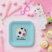 Assiettes En Carton Ecuador Soccer (Fête)