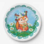 Assiettes En Carton Écureuil (Devant)