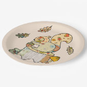 Assiettes En Carton Écureuil coloré (Angle)