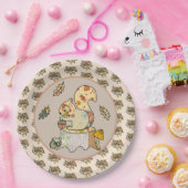 Assiettes En Carton Écureuil coloré (Fête)