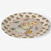 Assiettes En Carton Écureuil coloré (Angle)