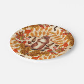 Assiettes En Carton Écureuil d'automne sur blanc (Angle)