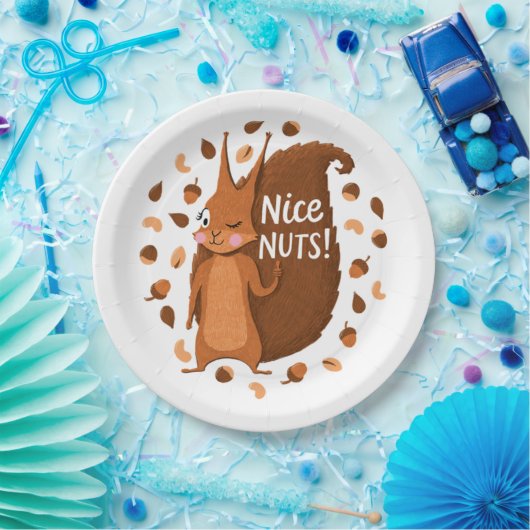 Assiettes En Carton Écureuil de noix croustillant 41 (Fête)