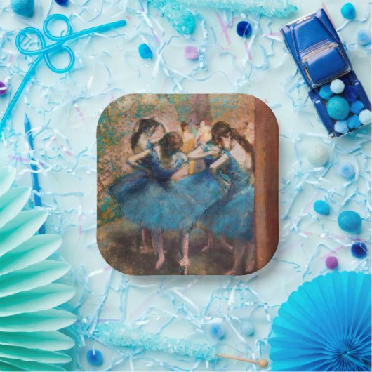 Assiettes En Carton Edgar Degas - Danseurs en bleu (Fête)