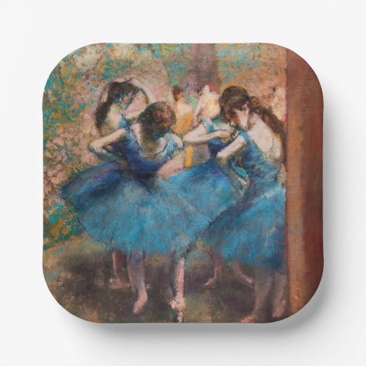 Assiettes En Carton Edgar Degas - Danseurs en bleu (Recto)