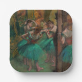 Assiettes En Carton Edgar Degas - Danseurs, rose et vert (Recto)