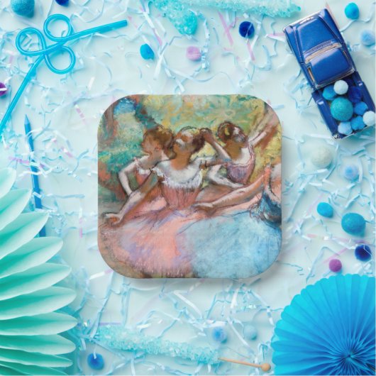 Assiettes En Carton Edgar Degas - Quatre Ballerinas sur scène (Fête)
