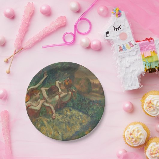 Assiettes En Carton Edgar Degas Quatre Danseurs Impressionniste (Fête)