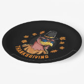 Assiettes En Carton Edgy Thanksgiving Turquie (Angle)