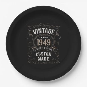 Assiettes En Carton Édition limitée vintage 1949 sur mesure