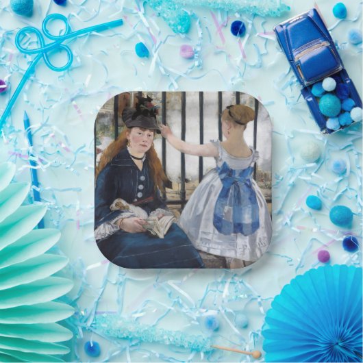 Assiettes En Carton Edouard Manet - Le Chemin De Fer (Fête)