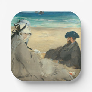 Assiettes En Carton Edouard Manet - Sur la plage