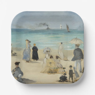 Assiettes En Carton Edouard Manet - Sur la plage, Boulogne-sur-Mer