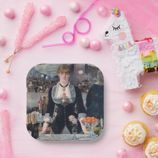 Assiettes En Carton Edouard Manet - Un bar aux Folies-Bergere (Fête)