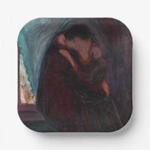 Assiettes En Carton Edvard Munch - Le baiser