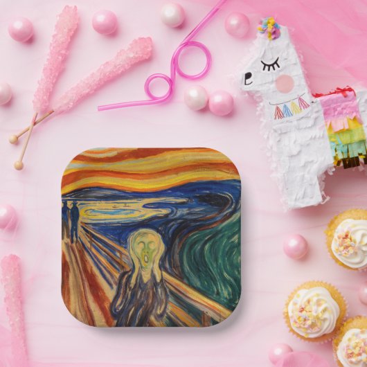 Assiettes En Carton Edvard Munch - Le cri 1910 (Fête)