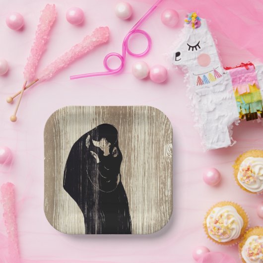 Assiettes En Carton Edvard Munch - Le Kiss IV (Fête)