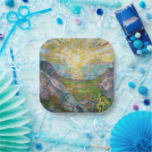 Assiettes En Carton Edvard Munch - Le Soleil 1916 (Fête)