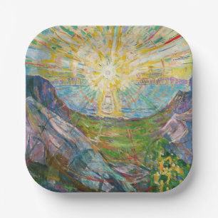 Assiettes En Carton Edvard Munch - Le Soleil 1916