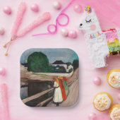 Assiettes En Carton Edvard Munch - Les filles sur le pont (Fête)