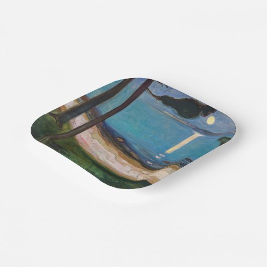 Assiettes En Carton Edvard Munch - Lune (Angulaire)