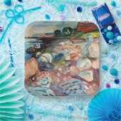 Assiettes En Carton Edvard Munch - Rive avec Maison Rouge (Fête)