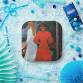 Assiettes En Carton Edvard Munch - Rouge et Blanc (Fête)