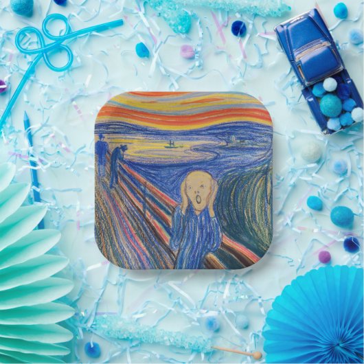 Assiettes En Carton Edvard Munch - The Scream 1895 (Fête)