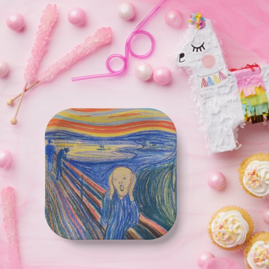 Assiettes En Carton Edvard Munch - The Scream 1895 (Fête)