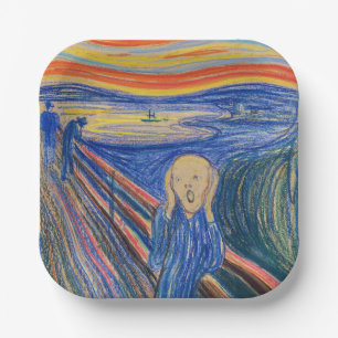 Assiettes En Carton Edvard Munch - The Scream 1895