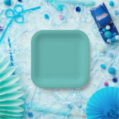 Assiettes En Carton Eeucalyptus pastel bleu turquoise (Fête)