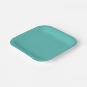 Assiettes En Carton Eeucalyptus pastel bleu turquoise (Angulaire)