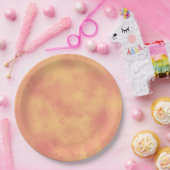 Assiettes En Carton Effet Cloud Storm élégant Orange (Fête)