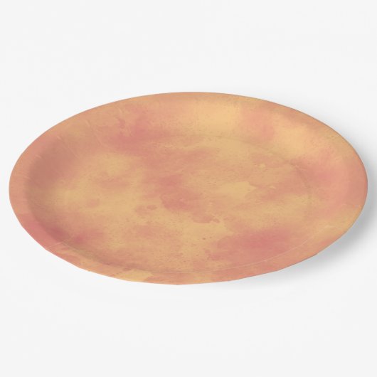 Assiettes En Carton Effet Cloud Storm élégant Orange (Angle)