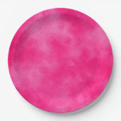 Assiettes En Carton Effet nuage de tempête élégant Magenta rose (Devant)