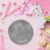 Assiettes En Carton Effet nuage tempête élégant Gris (Fête)