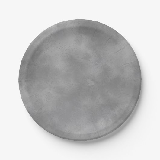 Assiettes En Carton Effet nuage tempête élégant Gris (Devant)